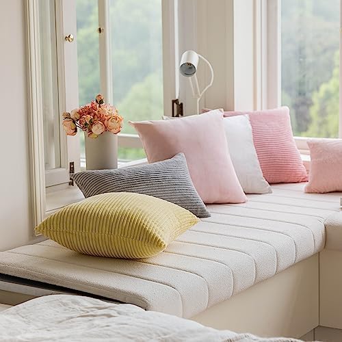 Home Brilliant Yellow Pillow Covers Super Soft Velvet Couch Throw Pillows 2 - Image 6