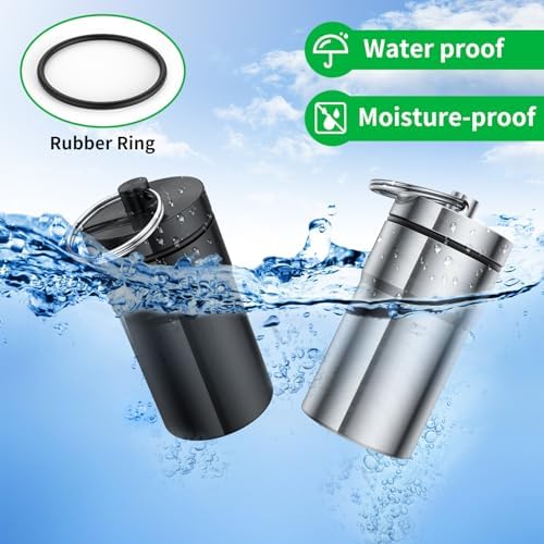 Urekt Portable Pill Case Keychain, Large Waterproof Aluminum Pill Box - Image 4