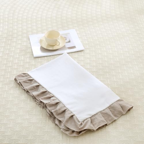 Merryword Taupe Body Pillow Cover 20x54inches White and Taupe Reversible Long - Image 6