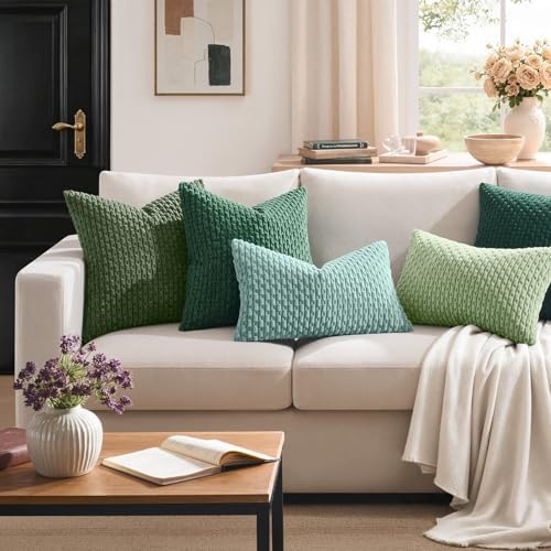 Kevin Textile Soft Corduroy 20"x54" Body Pillow Cover 1 Pack, Dark Green - Image 6