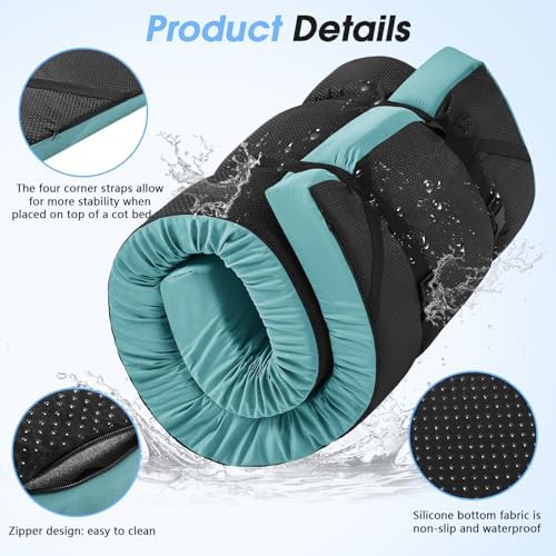 CYMULA Memory Foam Camping Mattress Pad, Sleeping Pad - Image 4