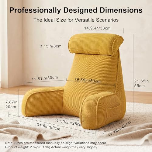 Reading Pillow for Sitting Up in Bed, Backrest Cushion - Image 4