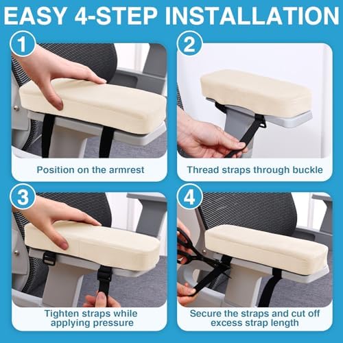 Smiry Memory Foam Office Chair Armrest Pads, Non-Slip Armrest Cushion - Image 6