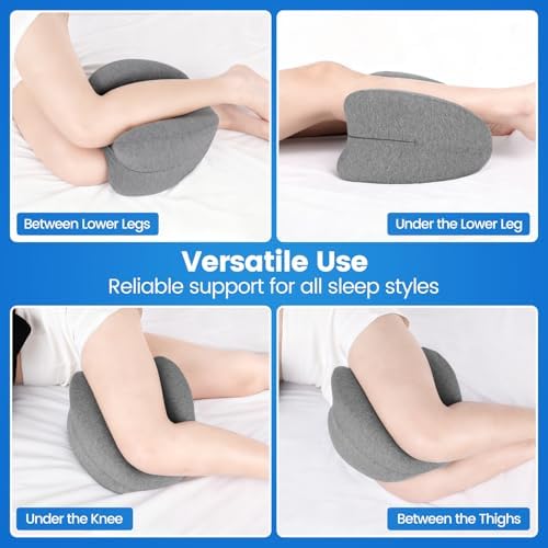 Knee Pillow for Side Sleepers, Memory Foam Leg Pillow - Image 6