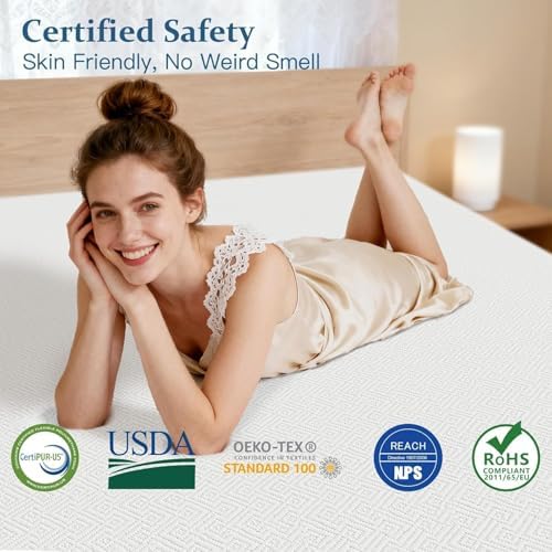 Airensky 2 Inch Memory Foam Mattress Topper, Cooling Gel High Density - Image 2