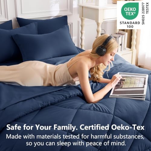CozyLux Oversized King Comforter Set 120"x98", 7 Piece - Image 3