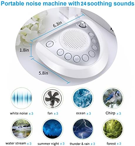 Raynic White Noise Machine, Battery Powered Sound Machine, Portable Sleep - Image 6