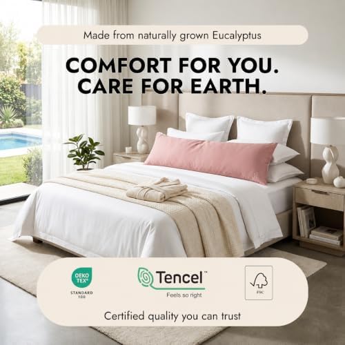 Cotton Metrics Body Pillowcase 20x54 – 100% Tencel Lyocell Eucalyptus Cooling - Image 2