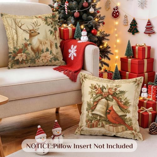 18x18 Throw Pillow Covers Square Cushion Cases Decorative Set of 4 - Image 6