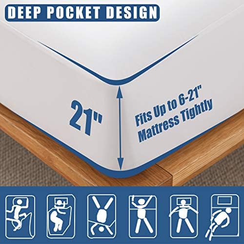 Waterproof Mattress Protector Queen Size, Breathable Mattress Cover, Fitted - Image 3