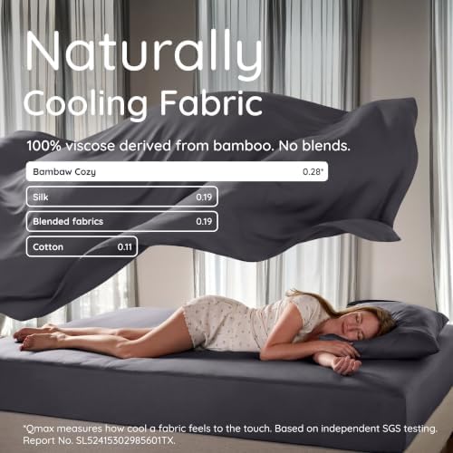 Bambaw 100% Viscose Derived from Bamboo Sheets Twin Size Set – 4-Piece Cooling - Image 4
