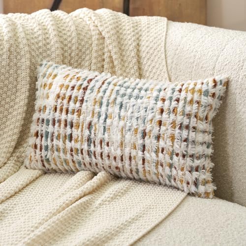 Aeckself Boho Chenille Tufted Pillow Cover 12 x 20 Inch, Rectangle Decorative by AECKSELF