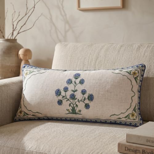 patdrea Designer French Vintage Linen Throw Pillow Cover - Image 2