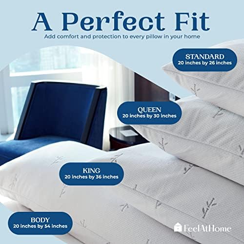 FeelAtHome 20x26inch Cooling Pillow Case, Waterproof Standard 4 Pack - Image 6