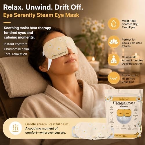 Eye Serenity Steam Eye Mask, Heated Eye Mask Fast Relief - Image 4