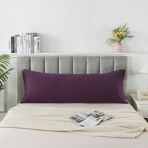 H HOUSEHOLD 100% Jersey Knit Cotton Body Size Pillowcases Set of 1, Super Soft by HHOUSEHOLD
