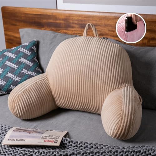 Reading Pillow for Bed Sitting Up, Flannel Back Pillow for Bed Sitting up by Unknown