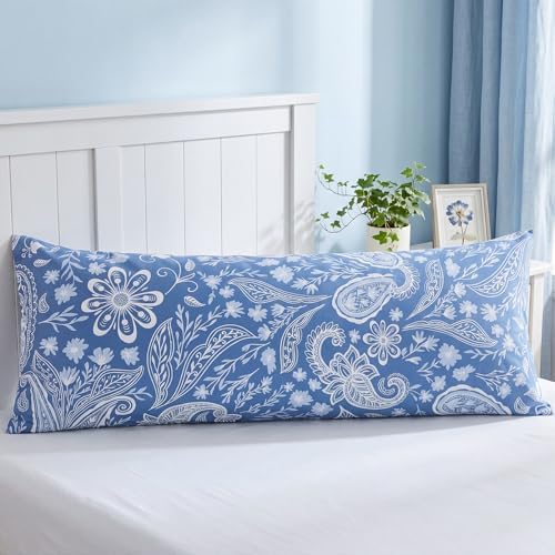 Bedorm 20 x 54 Body Pillow Cover Cotton Body Pillow Case Boho Chic Paisley - Image 3