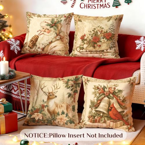 18x18 Throw Pillow Covers Square Cushion Cases Decorative Set of 4 - Image 4