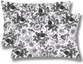 Black and White Porcelain Floral Throw Pillow Cases Queen Size Set of 2 by Unknown