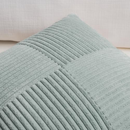 Fancy Homi 2 Packs Grey Blue Lumbar Decorative Throw Pillow Covers 20x28 Inch - Image 4