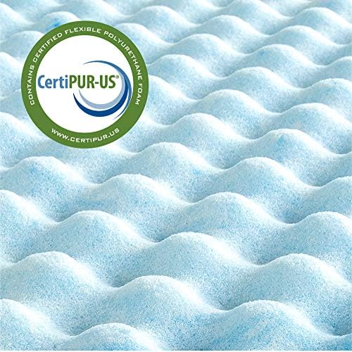 ZINUS 1.5 Inch Swirl Gel Cooling Memory Foam Mattress Topper, Cooling Airflow - Image 3