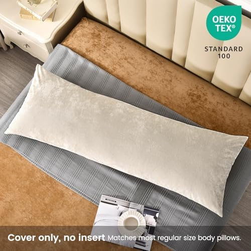 PHF Truly Velvet Zippered Body Pillowcase, No Insert, 1 Pack Ultra Soft - Image 2