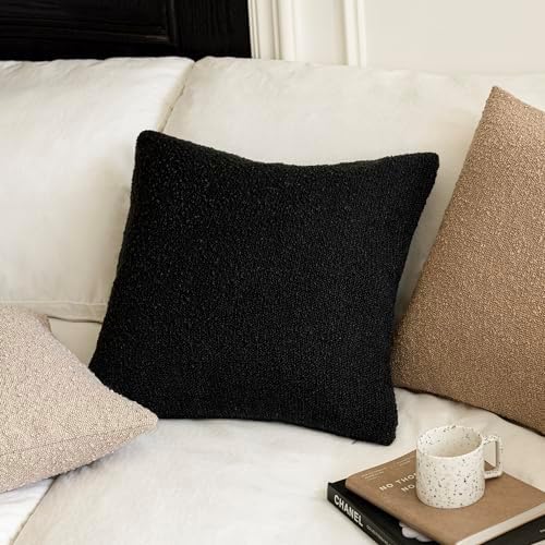 Foindtower Decorative Textured Boucle Throw Pillow Covers 20x20 Inch - Image 4