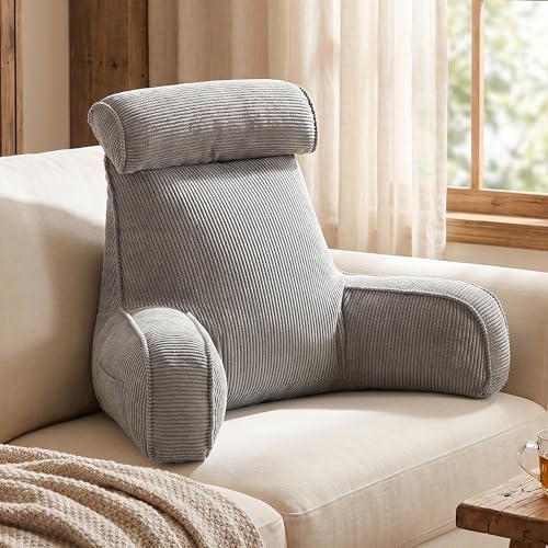 Corduroy Reading Pillow for Sitting Up in Bed, Backrest Pillow - Image 2