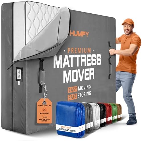 Mattress Bags For Moving With 8 Handles– California King Mattress Moving Bag by HUMFY