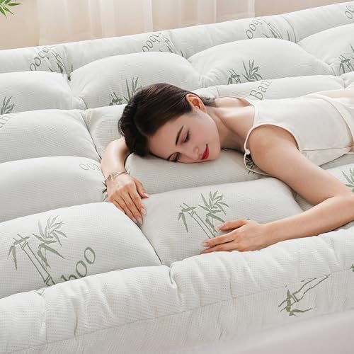 DOWNCOOL 3 Inch King Mattress Topper, Breathable Bamboo Viscose Air Layer by DOWNCOOL