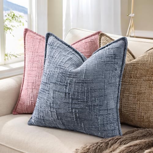 decorUhome Chenille Decorative Throw Pillow Covers 22x22 Set of 2 - Image 7