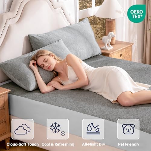 OMERAI 3PCS Cooling Sheet Set King Size, Breathable Bed Sheets - Image 5
