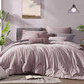 Monbix Queen Comforter Set 7 Pieces Lilac Cationic Dyeing Bed in a Bag by Monbix