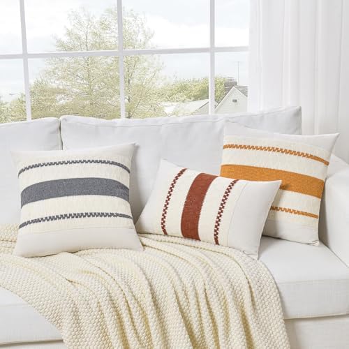 Fancy Homi Set of 1 Rust Boho Long Lumbar Decorative Throw Pillow Cover 14x24 - Image 7