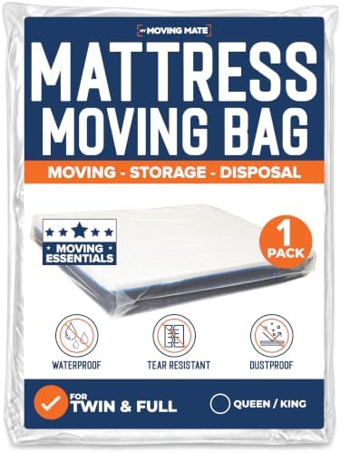 Mattress Bags for Moving, Twin & Full Size Mattress Bag for Storage, Plastic by MyMovingMate
