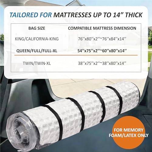 Foam Mattress Vacuum Bag with 4 Adjustable Straps, Queen/Full/Full-XL - Image 5