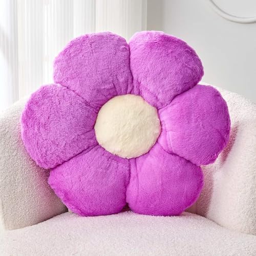 Kcvvcr Purple Flower Pillow by Kcvvcr