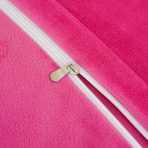 JAUXIO Fluffy Faux Fur Body Pillow Cover, Hot Pink, 21 x 54 Inches - Image 7