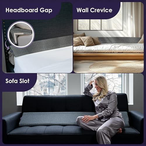 XetraDesign Bed Wedge Pillow for Headboard Gap Up to 7", Triangle Gap Filler - Image 6