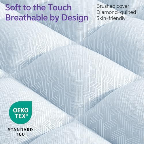 ChiXpace Queen Mattress Topper, Viscose Derived from Bamboo, Pillow Top - Image 2