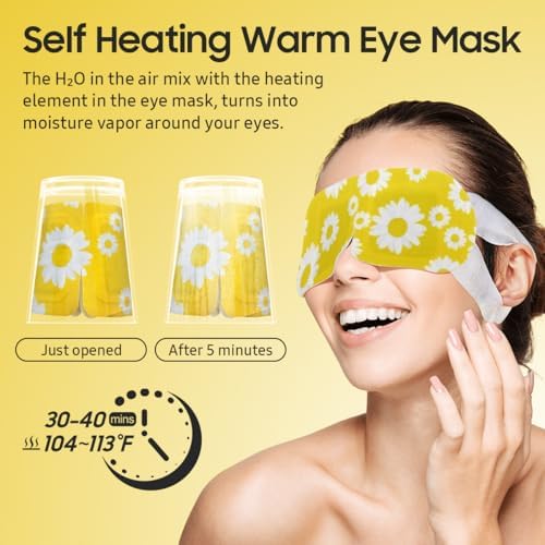 BeHoomi Steam Eye Mask, Self Heating Disposable SPA Warm Compress - Image 5