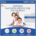 Full Size Mattress Protector Bedbug Waterproof Zippered Cover Hypoallergenic by FourSeasonsEssentials