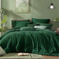 Monbix King Size Comforter Set 7 Pieces Emerald Green Bed in a Bag by Monbix