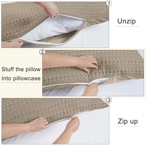 PHF 100% Cotton Waffle Body Pillowcase - Image 3