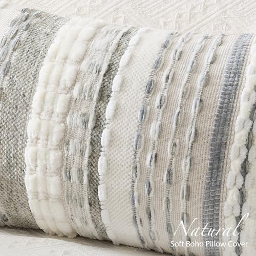 Kevin Textile Boho Tufted 14x36 Inch Lumbar Pillow Cover 1 Pack - Image 3