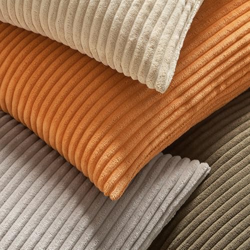 MIULEE Fall Soft Corduroy Throw Pillow Covers Set of 2 20x20 Burnt Orange - Image 4