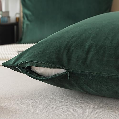 H HOUSEHOLD Set of 2 Velvet Queen Size Pillowcase, Soft and Cozy Luxury Fuzzy - Image 5