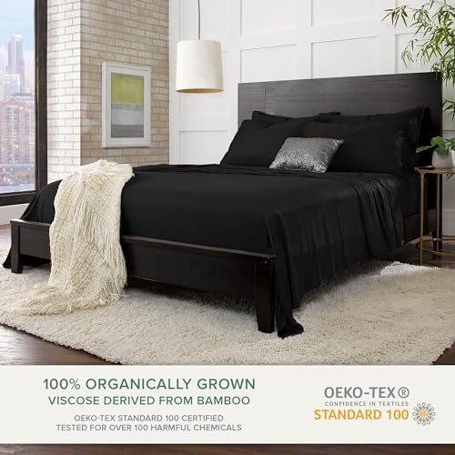 Pure Bamboo Queen Sheets, Genuine 100% Organic Viscose Derived from Bamboo Bed - Image 2