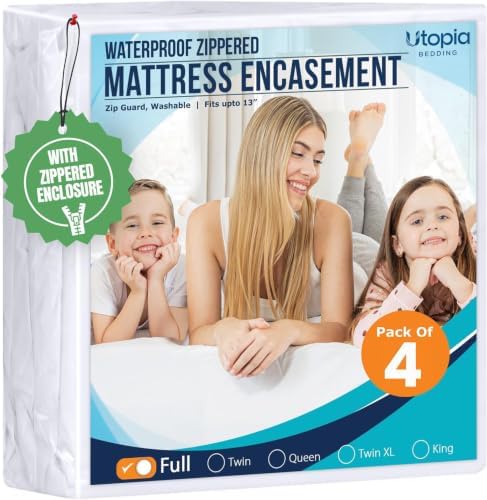 Utopia Bedding Mattress Protector Zippered Full Size Size, 100% Waterproof Bed by UTOPIABEDDING